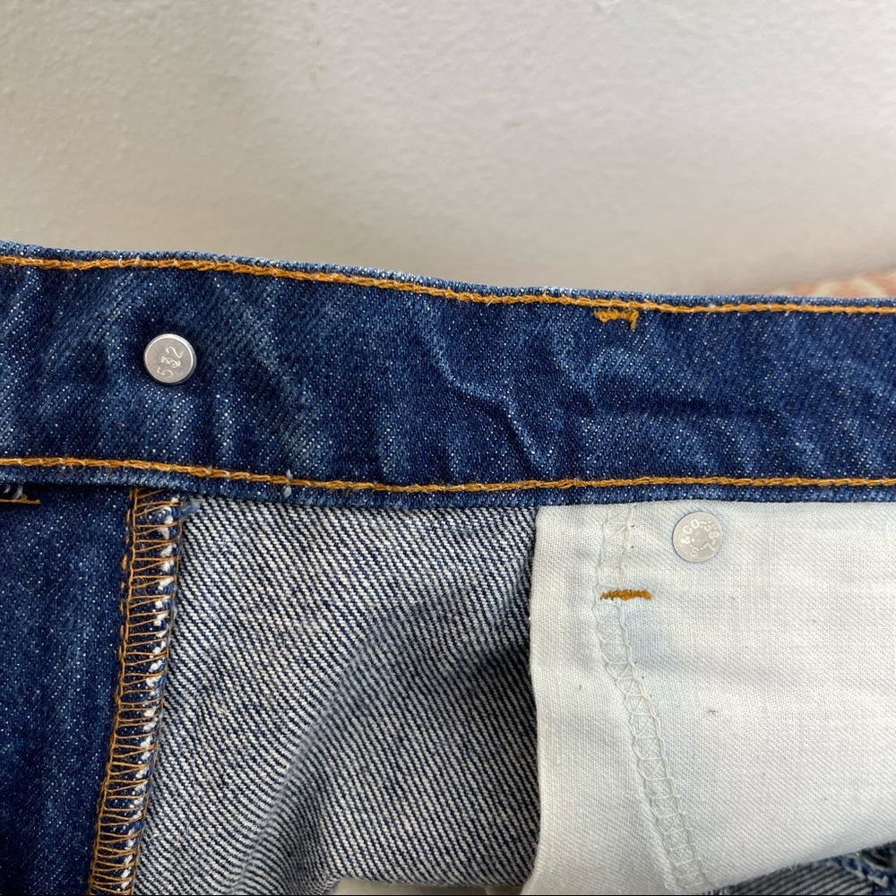 Levi's ORANGE TAB 517 Vintage Jeans Denim Cutoff Mom Shorts High Waist Size 38 - Picture 12 of 16